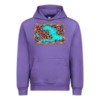 Tulip easter Leopard turquoise background Urban Hoodie - JahusDesignShop