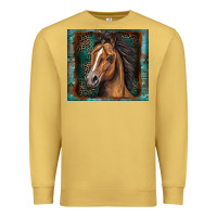 Antique Gold western horse Premium Sweatshirt - Zillion Design Studio