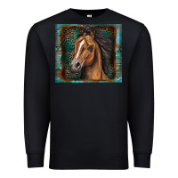 Black western horse Premium Sweatshirt - Zillion Design Studio