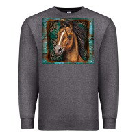 Charcoal Heather western horse Premium Sweatshirt - Zillion Design Studio
