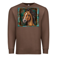 Chestnut western horse Premium Sweatshirt - Zillion Design Studio
