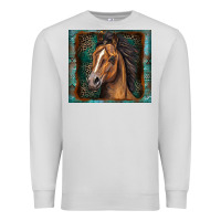 Dove Grey western horse Premium Sweatshirt - Zillion Design Studio