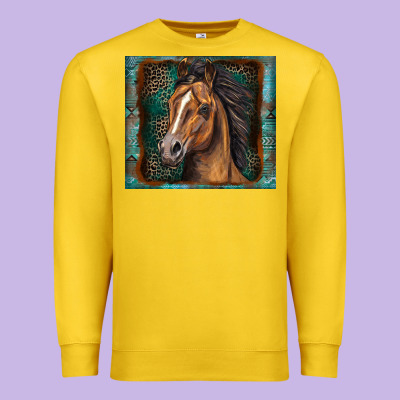 Western Horse Premium Sweatshirt Designed By Zillion Design Studio