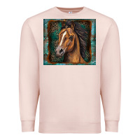 Pale Pink western horse Premium Sweatshirt - Zillion Design Studio