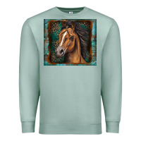 Seafoam western horse Premium Sweatshirt - Zillion Design Studio