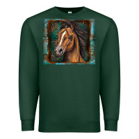 Sports Green western horse Premium Sweatshirt - Zillion Design Studio