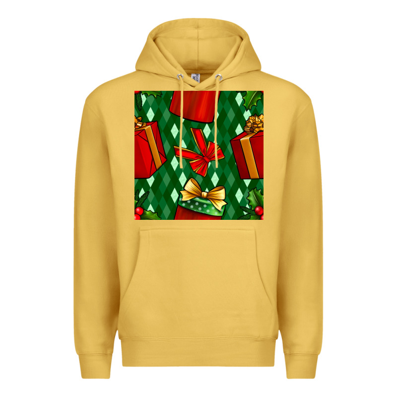 Christmas Surprise Gift Box Seamless Pattern Premium Hoodie by BundleAndBundleShop | Teevron