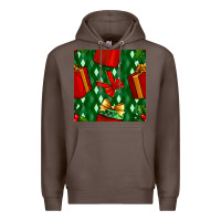 Coffee christmas surprise gift box seamless pattern Premium Hoodie - BundleAndBundleShop