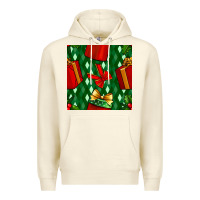 Sandshell christmas surprise gift box seamless pattern Premium Hoodie - BundleAndBundleShop