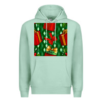 Seafoam christmas surprise gift box seamless pattern Premium Hoodie - BundleAndBundleShop
