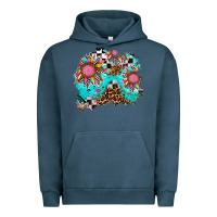 Pigment Midnight Navy race sunflower patches Urban Hoodie - AdoDesignShop