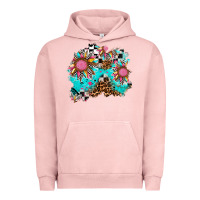 Pigment Salmon race sunflower patches Urban Hoodie - AdoDesignShop