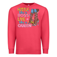 Cardinal hustle like a boss live like a queen Premium Sweatshirt - texasbilliewilder