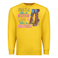 Lemon hustle like a boss live like a queen Premium Sweatshirt - texasbilliewilder