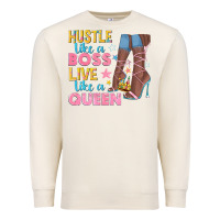 Sandshell hustle like a boss live like a queen Premium Sweatshirt - texasbilliewilder