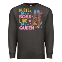 Smoke hustle like a boss live like a queen Premium Sweatshirt - texasbilliewilder