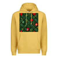 Antique Gold christmas ornaments seamless  pattern Premium Hoodie - BundleAndBundleShop