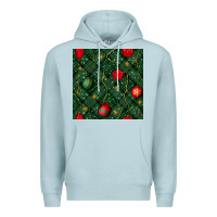 Blue Mist christmas ornaments seamless  pattern Premium Hoodie - BundleAndBundleShop