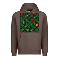 Coffee christmas ornaments seamless  pattern Premium Hoodie - BundleAndBundleShop