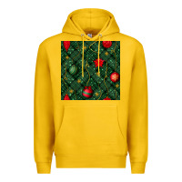 Lemon christmas ornaments seamless  pattern Premium Hoodie - BundleAndBundleShop