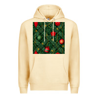 Pina Colada christmas ornaments seamless  pattern Premium Hoodie - BundleAndBundleShop