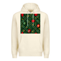 Sandshell christmas ornaments seamless  pattern Premium Hoodie - BundleAndBundleShop