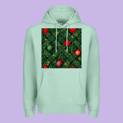 Christmas Ornaments Seamless  Pattern Premium Hoodie Designed By Bundleandbundleshop