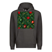 Smoke christmas ornaments seamless  pattern Premium Hoodie - BundleAndBundleShop