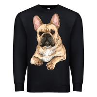 Black French bulldog sitting Premium Sweatshirt - RanaPortraitStore