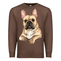 Chestnut French bulldog sitting Premium Sweatshirt - RanaPortraitStore