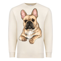 Sandshell French bulldog sitting Premium Sweatshirt - RanaPortraitStore
