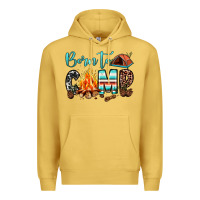Antique Gold born to camp Premium Hoodie - JahusDesignShop