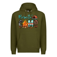 Army Green born to camp Premium Hoodie - JahusDesignShop