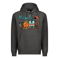 Charcoal Heather born to camp Premium Hoodie - JahusDesignShop