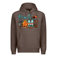 Coffee born to camp Premium Hoodie - JahusDesignShop