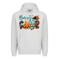 Dove Grey born to camp Premium Hoodie - JahusDesignShop