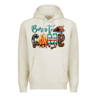 Oatmeal Heather born to camp Premium Hoodie - JahusDesignShop