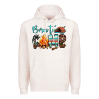 Pale Pink born to camp Premium Hoodie - JahusDesignShop