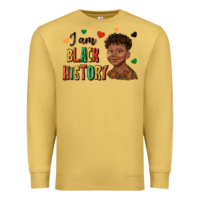 I Am Black History Afro Black Boy Child Juneteenth Premium Sweatshirt by texasbilliewilder | Teevron