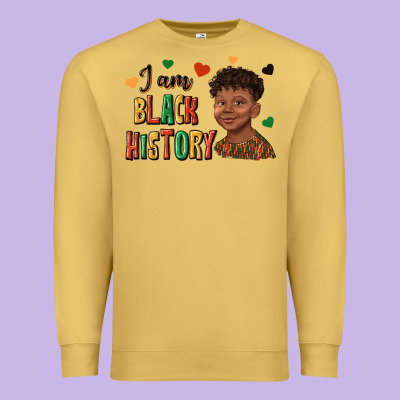 Premium Sweatshirt i am black history afro black boy child juneteenth