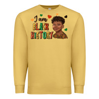 Antique Gold i am black history afro black boy child juneteenth Premium Sweatshirt - texasbilliewilder
