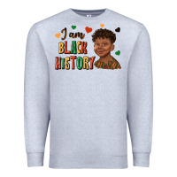 Heather Grey i am black history afro black boy child juneteenth Premium Sweatshirt - texasbilliewilder