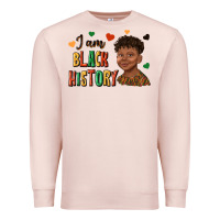 Pale Pink i am black history afro black boy child juneteenth Premium Sweatshirt - texasbilliewilder