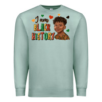 Seafoam i am black history afro black boy child juneteenth Premium Sweatshirt - texasbilliewilder