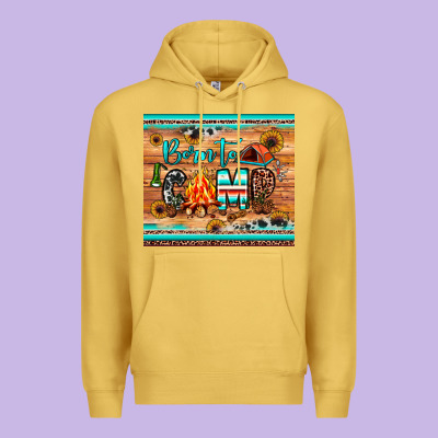 Born To Camp Premium Hoodie Designed By Jahusdesignshop