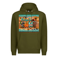 Army Green born to camp Premium Hoodie - JahusDesignShop