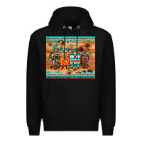 Black born to camp Premium Hoodie - JahusDesignShop