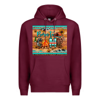 Burgundy born to camp Premium Hoodie - JahusDesignShop