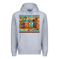 Heather Grey born to camp Premium Hoodie - JahusDesignShop