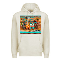 Oatmeal Heather born to camp Premium Hoodie - JahusDesignShop